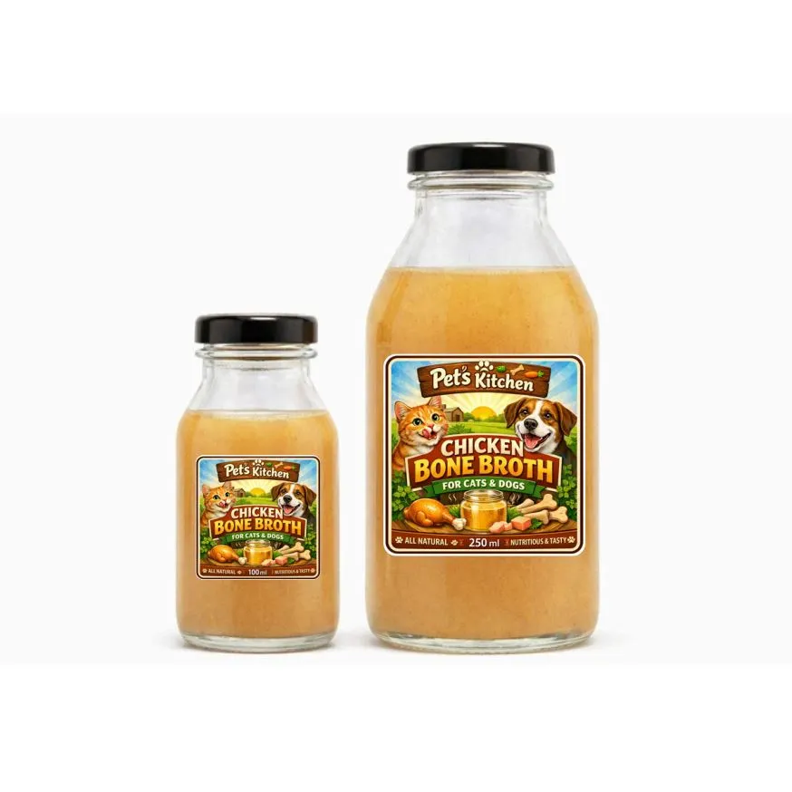 Natural Chicken Broth for Cats & Dogs | Homemade & Preservative-Free